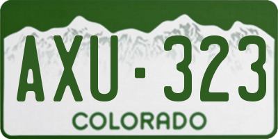 CO license plate AXU323