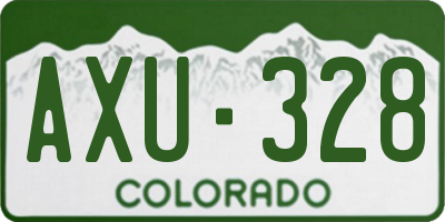 CO license plate AXU328