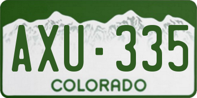 CO license plate AXU335