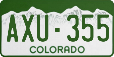 CO license plate AXU355