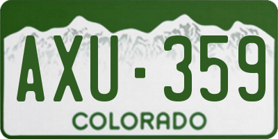 CO license plate AXU359