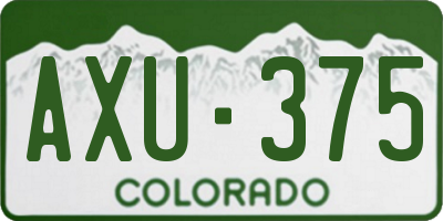 CO license plate AXU375