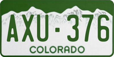 CO license plate AXU376