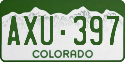 CO license plate AXU397