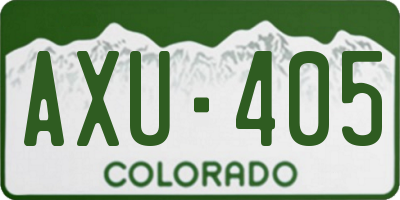 CO license plate AXU405