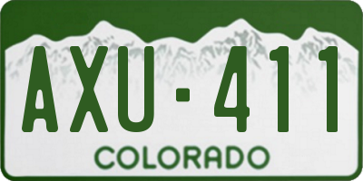 CO license plate AXU411
