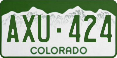 CO license plate AXU424