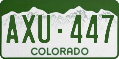 CO license plate AXU447