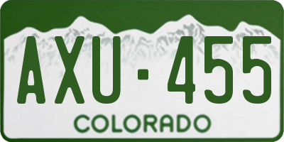 CO license plate AXU455