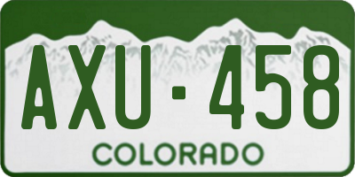 CO license plate AXU458