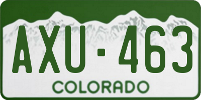 CO license plate AXU463
