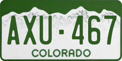 CO license plate AXU467