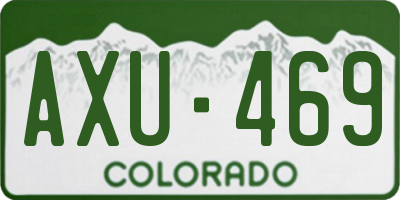 CO license plate AXU469