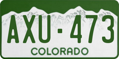 CO license plate AXU473