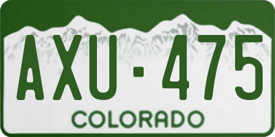 CO license plate AXU475