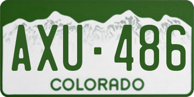 CO license plate AXU486