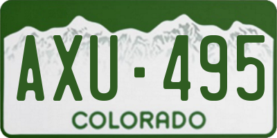 CO license plate AXU495