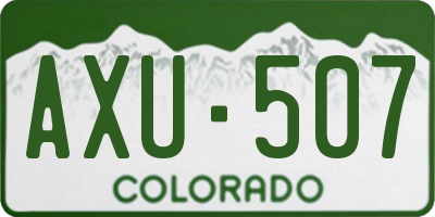 CO license plate AXU507