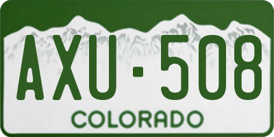 CO license plate AXU508