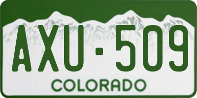 CO license plate AXU509