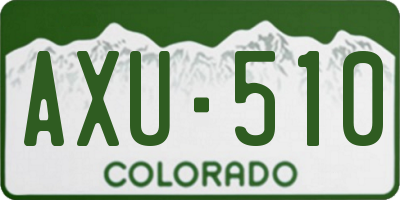 CO license plate AXU510