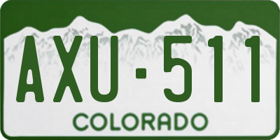 CO license plate AXU511