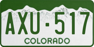 CO license plate AXU517