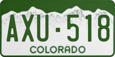 CO license plate AXU518