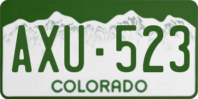 CO license plate AXU523