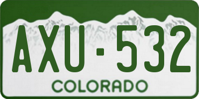 CO license plate AXU532