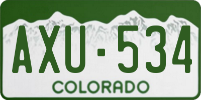 CO license plate AXU534