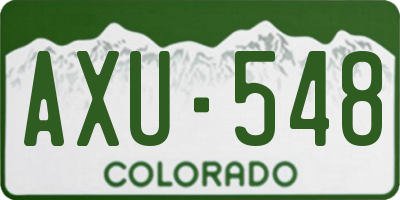 CO license plate AXU548
