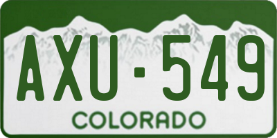 CO license plate AXU549