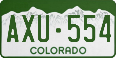 CO license plate AXU554