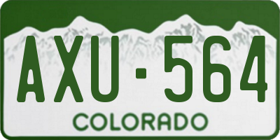 CO license plate AXU564