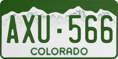 CO license plate AXU566