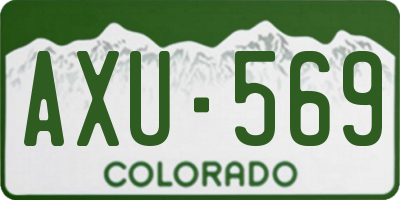 CO license plate AXU569