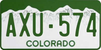 CO license plate AXU574