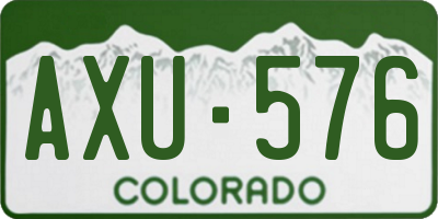 CO license plate AXU576