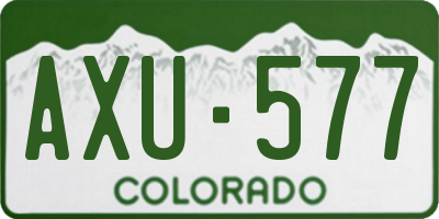 CO license plate AXU577