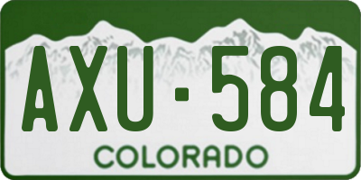 CO license plate AXU584