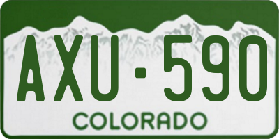 CO license plate AXU590