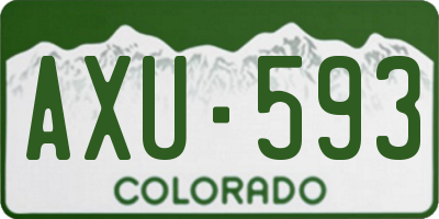 CO license plate AXU593