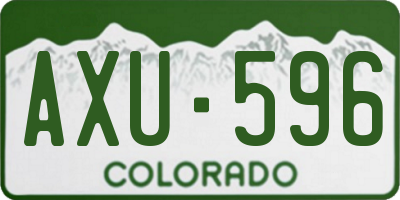 CO license plate AXU596