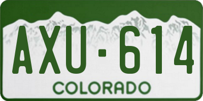 CO license plate AXU614