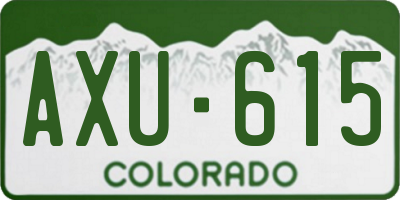 CO license plate AXU615