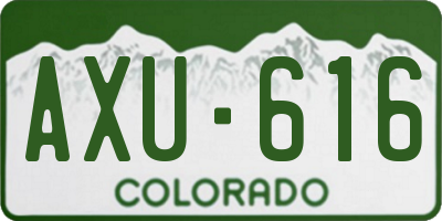 CO license plate AXU616