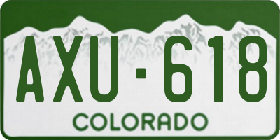 CO license plate AXU618