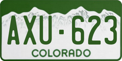 CO license plate AXU623