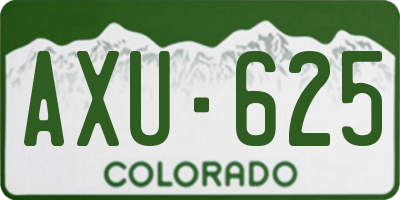 CO license plate AXU625